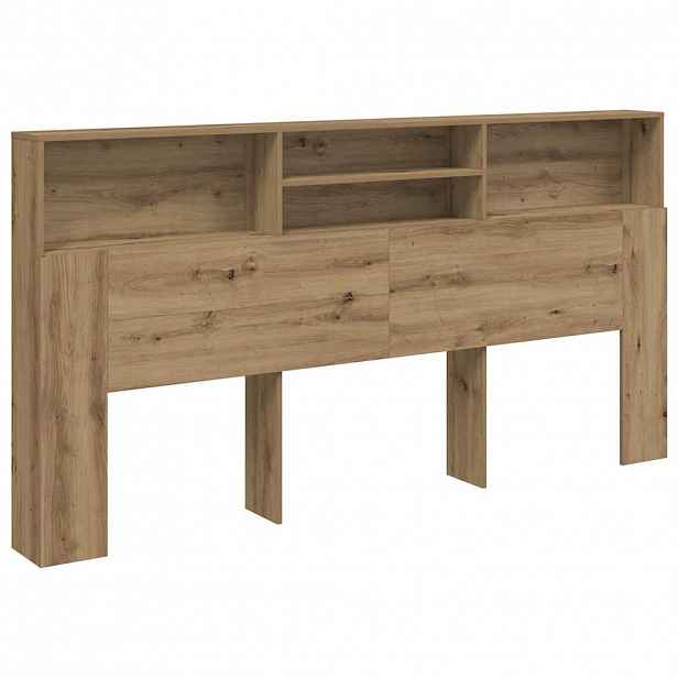 vidaXL Čelo postele s úložným prostorem dub artisan 200x19x103,5 cm