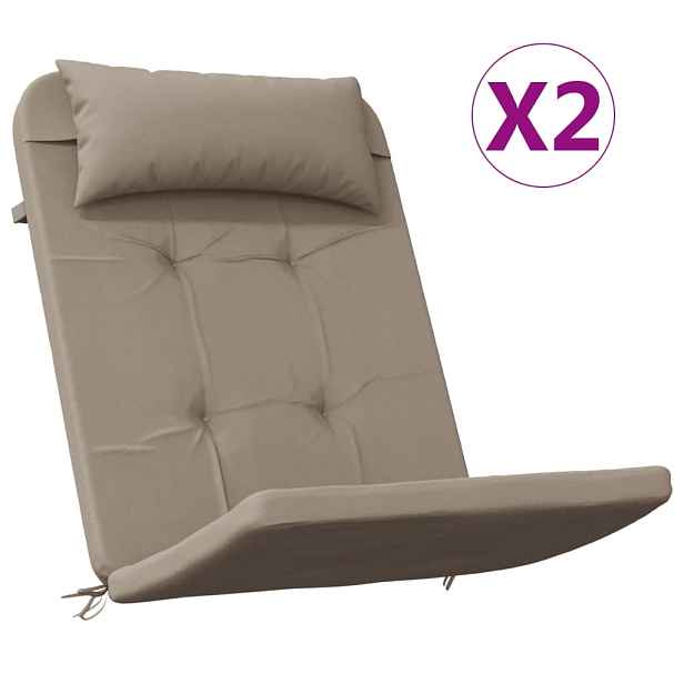 vidaXL Podušky na židli Adirondack 2 ks taupe oxfordská látka