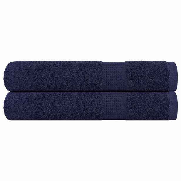 vidaXL Ručníky FROGN 2 ks tmavě modré 100x200 cm 360 g/m²