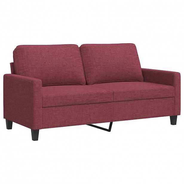 vidaXL 2místná pohovka vínová 140 cm textil