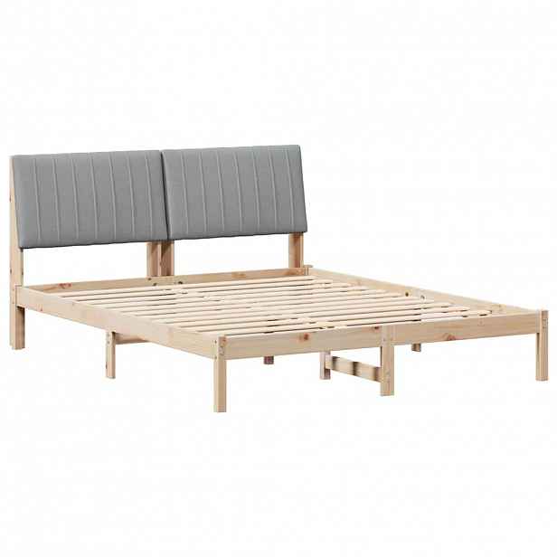 vidaXL Rám postele s čelo Hnědá 150 x 200 cm Masivní borové dřevo