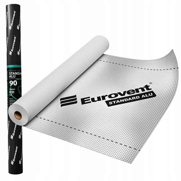 Fólie Parotěsná Aluminiová Vyztužená Parotěsná Eurovent Alu 90 g 75 m2