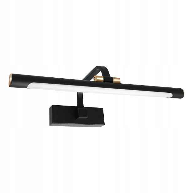 Koupelnové nástěnné svítidlo černo-zlaté led 12v 40 cm ip44 4000k milagro