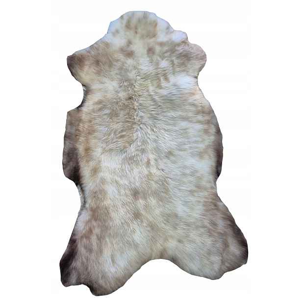 Ovčí kůže Unikát Přírodní žlutý Melanž přírodní špinavý bílý 90x50 cm