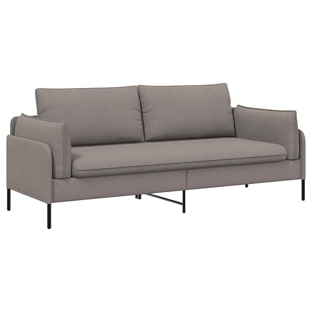 vidaXL 3-místné sofa Taupe 222 x 81 x 89 cm Textil