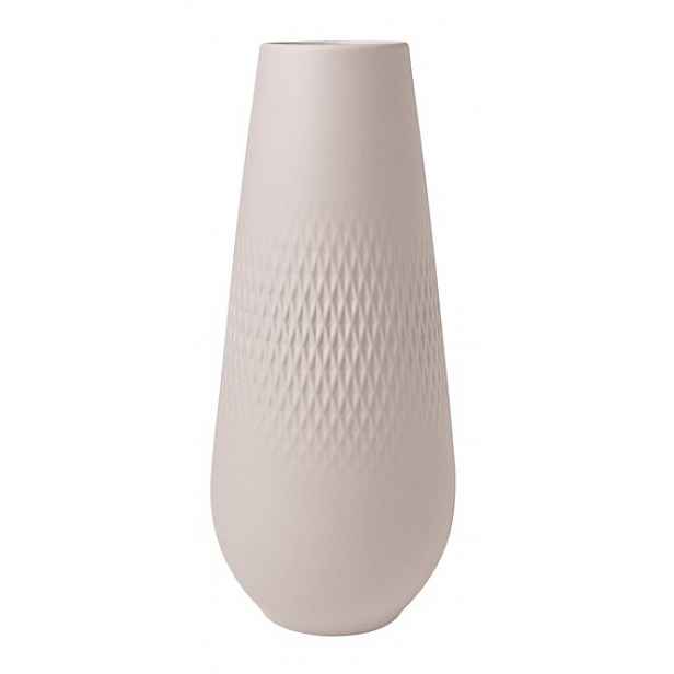 Villeroy & Boch Collier Beige porcelánová váza Carré, 26 cm