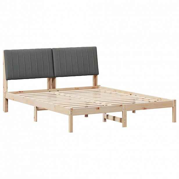vidaXL Rám postele s čelo Hnědá 150 x 200 cm Masivní borové dřevo