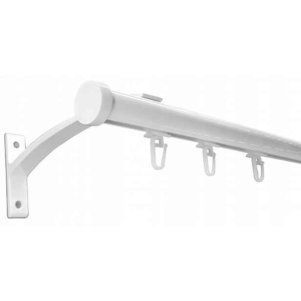 Garnýž Kolejnicový Apartmánový Alu 20 mm Bílý 150 cm se špendlíky
