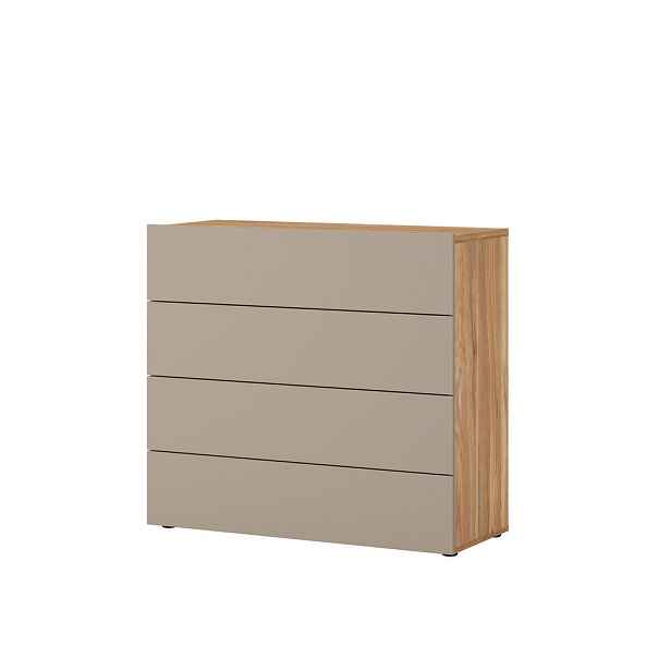 MASSENO KOMODA PRESARO, 100x40,5x90,8 cm se 4 zásuvkami Congo