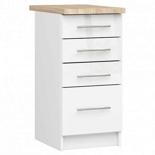 RAUMHIRSCH FURNITURE SPODNÍ SKŘÍŇ Bílá, bílá lesklá 85/40/46
