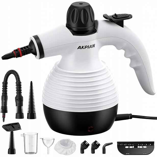 Ruční Parní Čistič 1050 W, Multifunkční, 3 Bary, 105°C, Parní Mop, Sada