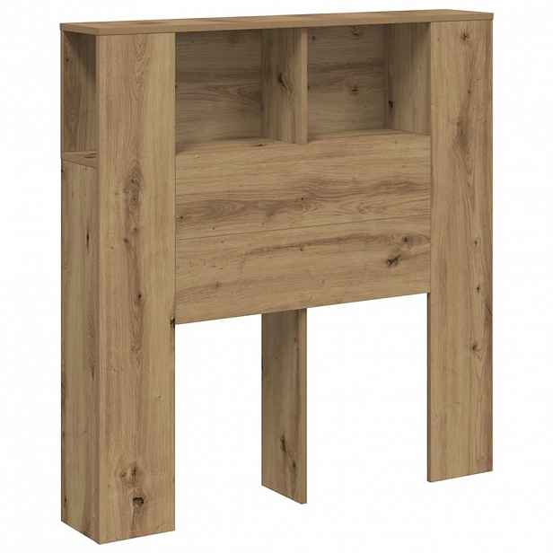 vidaXL Čelo postele s úložným prostorem dub artisan 100x18,5x102,5 cm