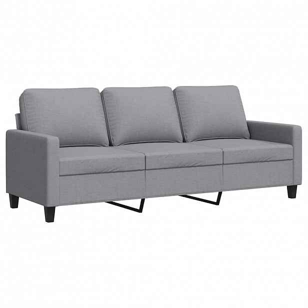 vidaXL 3místná pohovka světle šedá 180 cm textil