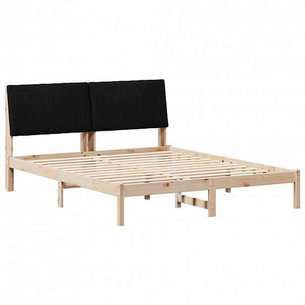 vidaXL Rám postele s čelo Hnědá 150 x 200 cm Masivní borové dřevo
