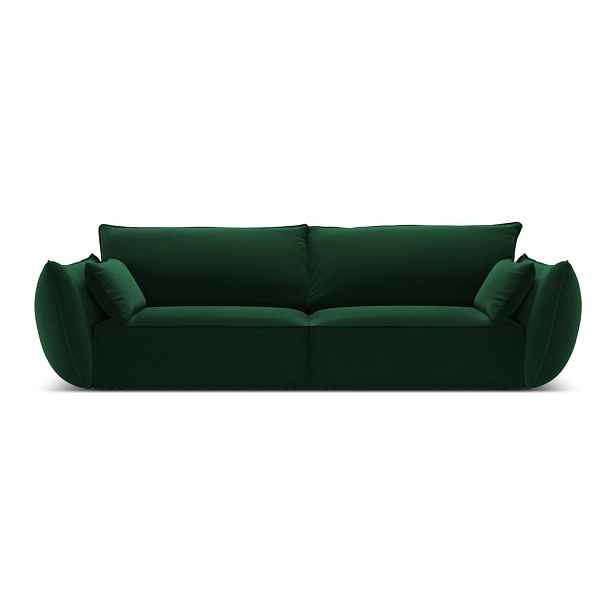 Tmavě zelená sametová pohovka 208 cm Vanda – Mazzini Sofas