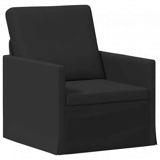 vidaXL Jednolůžková pohovka Černá 70 x 81 x 82 cm Textil