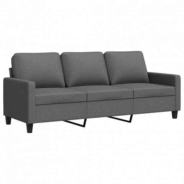 vidaXL 3místná pohovka tmavě šedá 180 cm textil