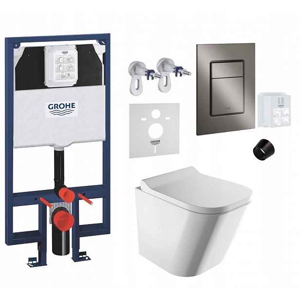 7v1 Podomítkový Wc set s podstavcem Grohe Slim Wc mísa Rim Omnires tlačítko