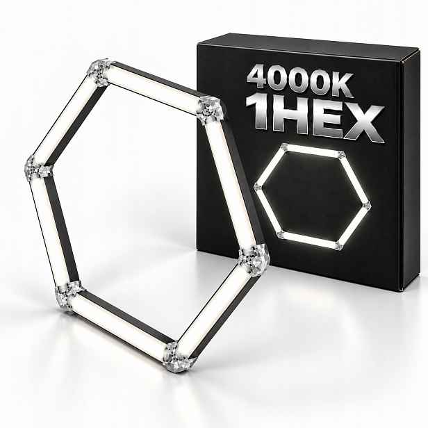 Led lustr HEX1 černý 42W 92x79 Cm 4000K jeden hexagon studio