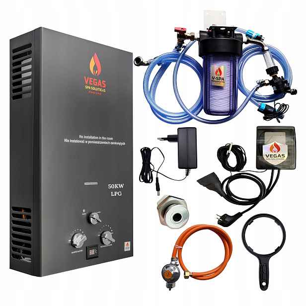 Ohřívač Vody pro zahradní balii kamna 50 kW na Lpg láhev sada