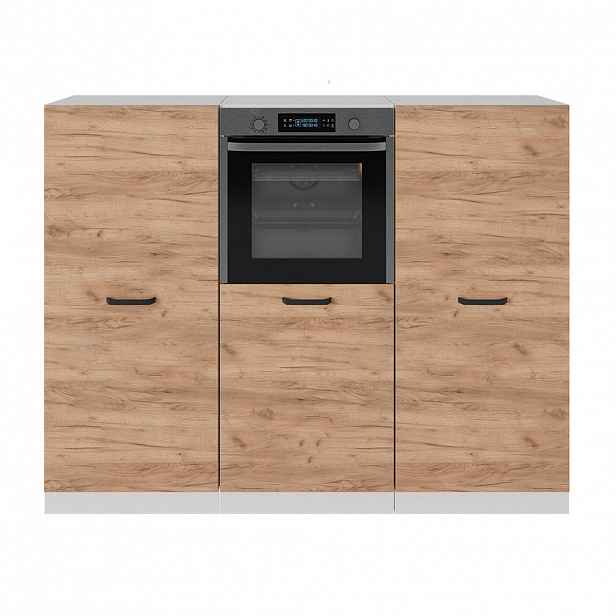 Vicco KUCHYŇSKÝ BLOK R-Line Zlatá síla dub/bílá 180 cm Bez pracovní desky