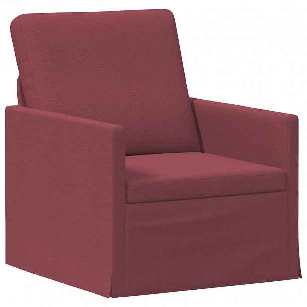 vidaXL Jednolůžková pohovka Víno Červené 70 x 81 x 82 cm Textil