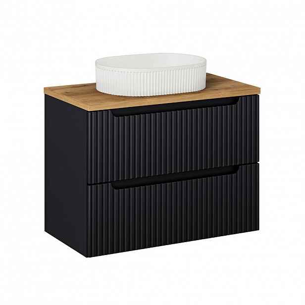Petits-meubles UMYVADLO 80.4cm Riva Černá a dřevěná