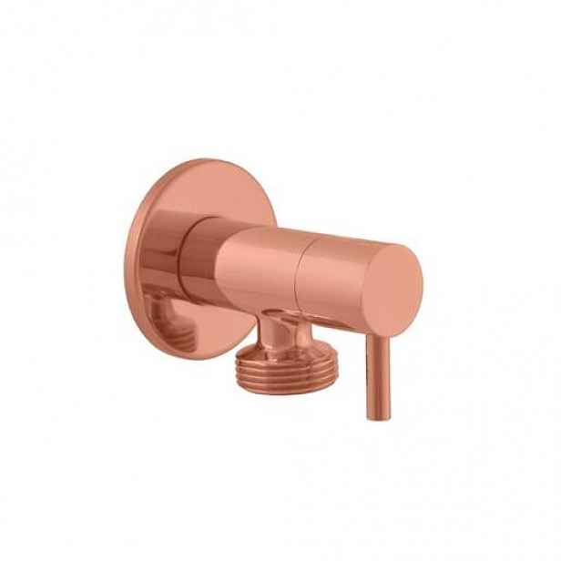Rohový ventil RAV SLEZÁK 1/2“x3/4" pračkový zlatá růžová kartáčovaná RV0234ZRK