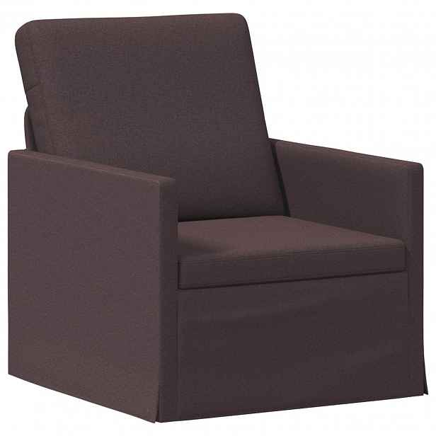 vidaXL Jednolůžková pohovka Tmavě hnědá 70 x 81 x 82 cm Textil