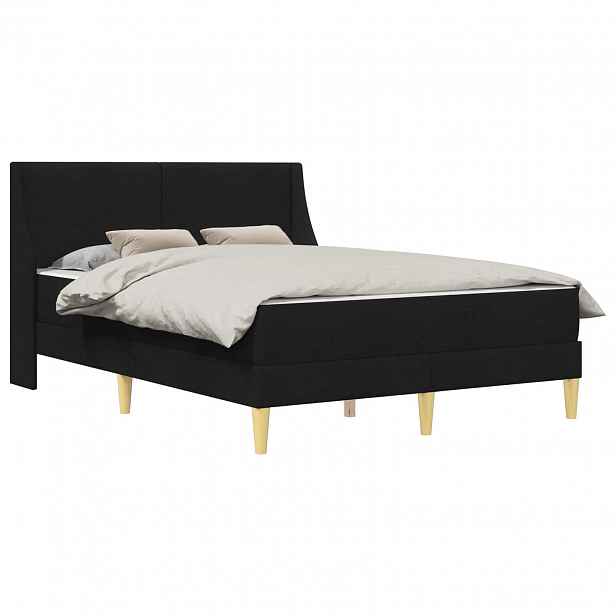 vidaXL Rám postele s matrací Černá 120 x 190 cm Polyester