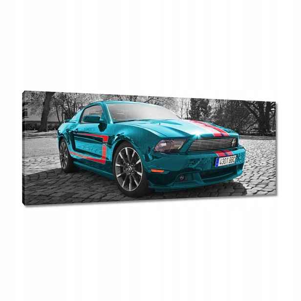 Obrazy 100x40 Tyrkysový Mustang Usa