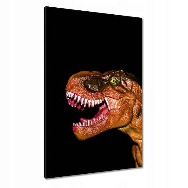 Obrazy 60x90 Tyranosaurus na černém pozadí