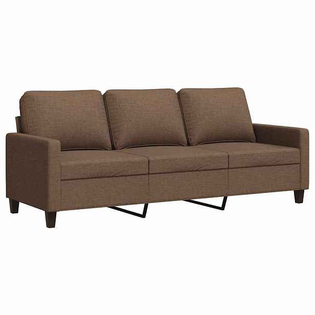 vidaXL 3místná pohovka hnědá 180 cm textil