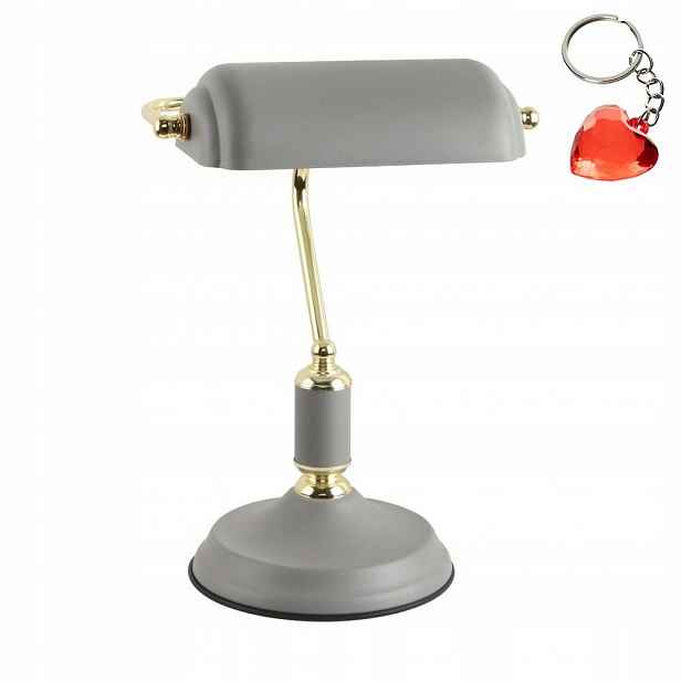 Stolní bankéřová lampa Roma A2048-GR Zuma Line Dárek