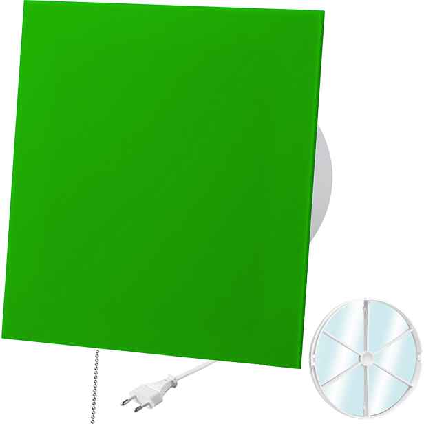 Ventilátor S Zpětným Ventilem Panel Zelený Vypínač A Zástrčka Fi 100