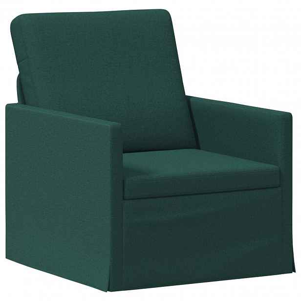 vidaXL Jednolůžková pohovka Tmavě zelená 70 x 81 x 82 cm Textil