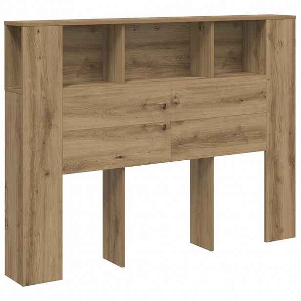 vidaXL Skříňka s čelem postele Artisan Dub 140x18,5x102,5 cm Konstrukce dřeva