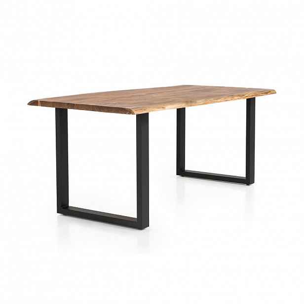 P & B JÍDELNÍ STŮL, akácie, přírodní barvy, černá, 160/85/76,5 cm