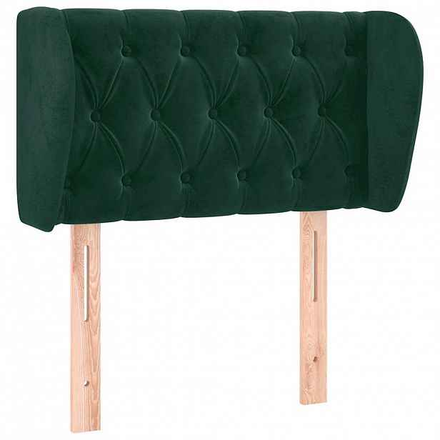 vidaXL Čelo postele typu ušák tmavě zelené 83x23x78/88 cm samet
