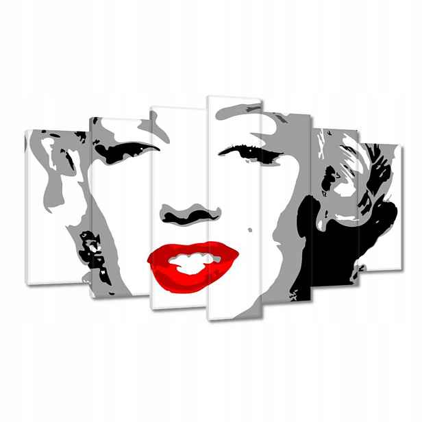Obrazy 140x80 Marilyn Monroe Červené rty P