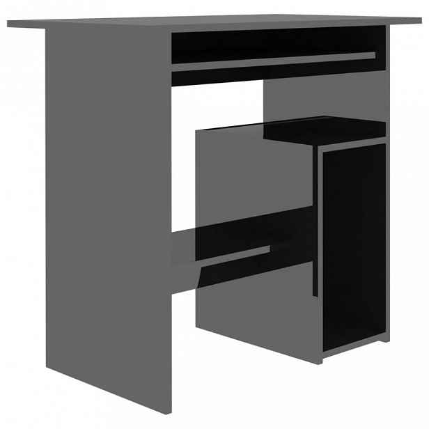 Počítačový stůl 80x45 cm Černá lesk
