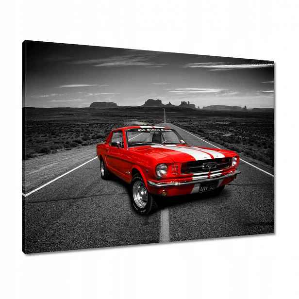Obrazy 80x60 Červený Ford Mustang