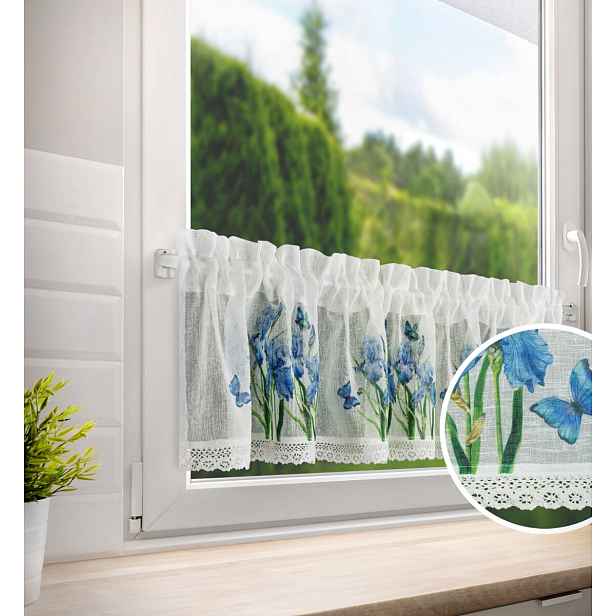 Dekorační krátká vitrážová záclona do kuchyně ASTA 150x30 cm MyBestHome