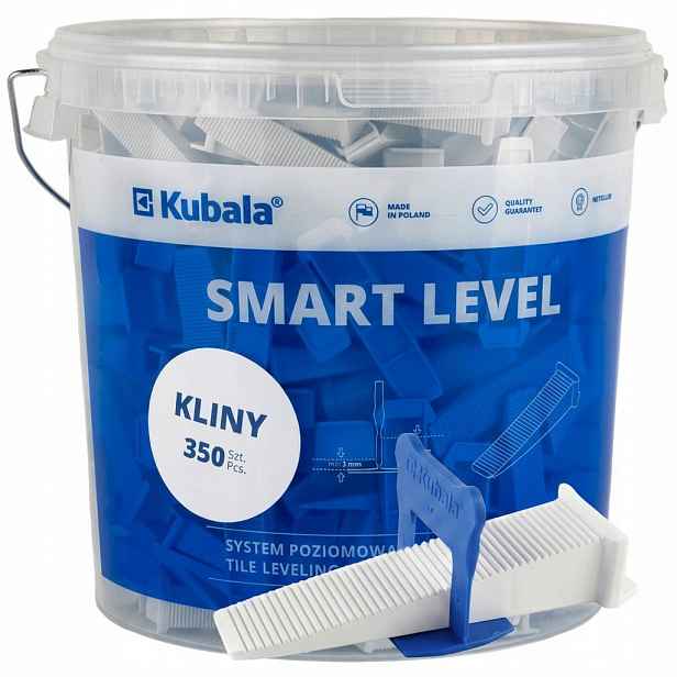 Kubala Smart Level Klíny Pro Vyrovnávání Dlaždic 350 kusů Kbelík 20 l 1867