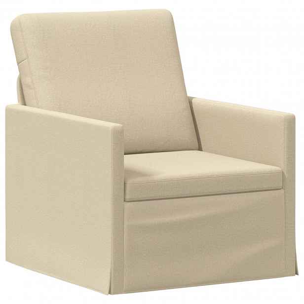 vidaXL Jednolůžková pohovka Krémová 70 x 81 x 82 cm Textil