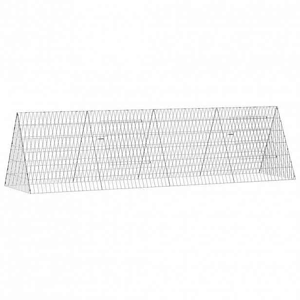 vidaXL Klec na kuřata Stříbrná 215 x 55 x 55 cm Pozinkovaná ocel