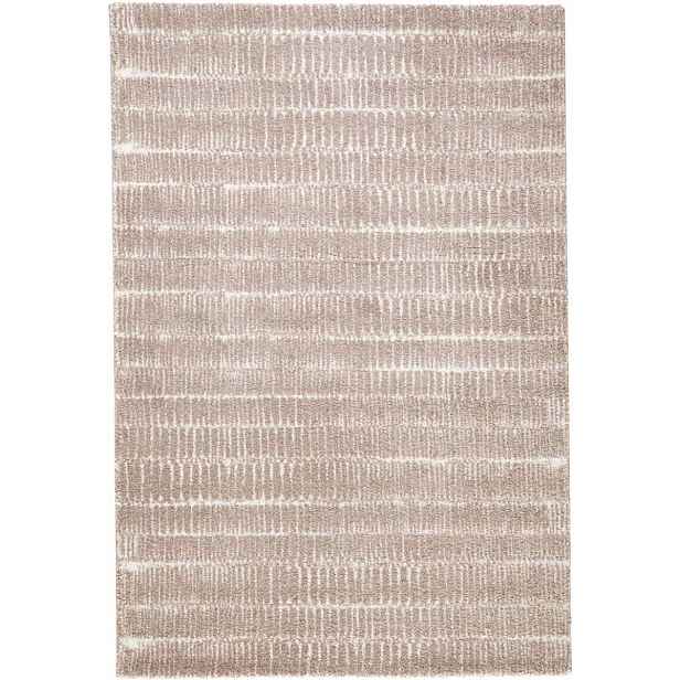 Béžově krémový hrubý koberec typu shaggy do obývacího pokoje, vzor boho 160x230 cm