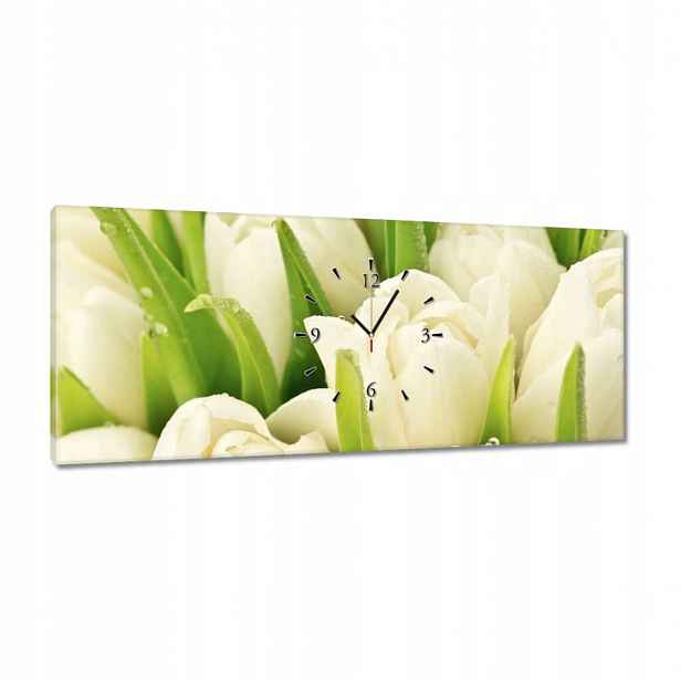 Hodiny 100x40 Jemné tulipány