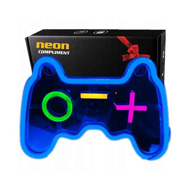Neon Lampička Na Zeď Hrací Podložka Gamepad Do herny Pro Hráče 25x17