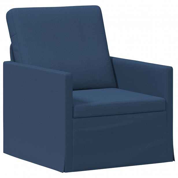 vidaXL Jednolůžková pohovka Modrá 70 x 81 x 82 cm Textil